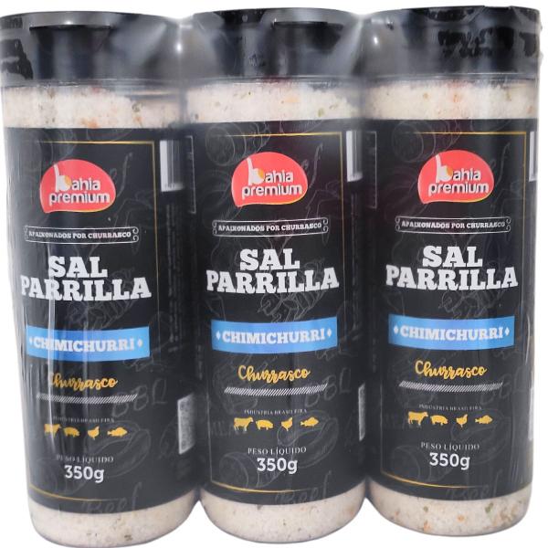 Sal de Parrilla Completo Sabor Chimichurri Churrasco 6 Unidades 350g Bahia Premium Imagem de Sal de Parrilla Completo Sabor Chimichurri Churrasco 6 Unidades 350g Bahia Premium