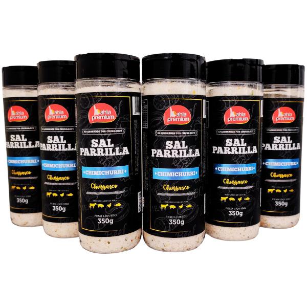 Sal de Parrilla Completo Sabor Chimichurri Churrasco 6 Unidades 350g Bahia Premium Imagem de Sal de Parrilla Completo Sabor Chimichurri Churrasco 6 Unidades 350g Bahia Premium