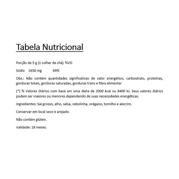 Imagem de Sal de Parrilla para Churrasco Temperado Vegetais e Peixes 350g Culinária Gourmet Especial Sem Glúten