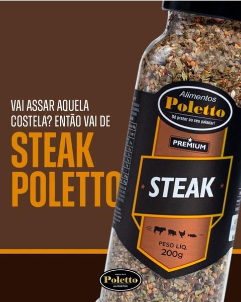 Imagem de Sal de Parrilla Steak Poletto - Tempero para churrasco 200g Poletto