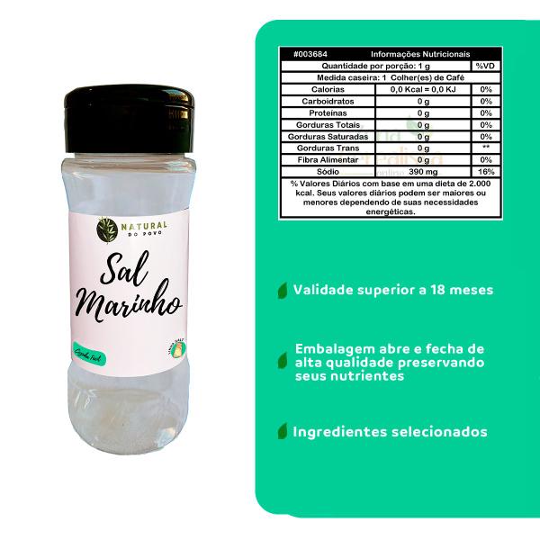 Imagem de Sal Marinho Importa Qualidade Premium Pote com Dosador Kit 4 100g 