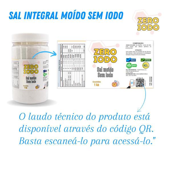 Sal Marinho Integral Moído Sem Iodo C/ 2 Un 1Kg (Total 2Kg) - Zero Iodo Imagem de Sal Marinho Integral Moído Sem Iodo C/ 2 Un 1Kg (Total 2Kg)