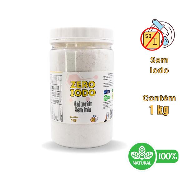 Sal Marinho Integral Moído Sem Iodo C/ 2 Un 1Kg (Total 2Kg) - Zero Iodo Imagem de Sal Marinho Integral Moído Sem Iodo C/ 2 Un 1Kg (Total 2Kg)