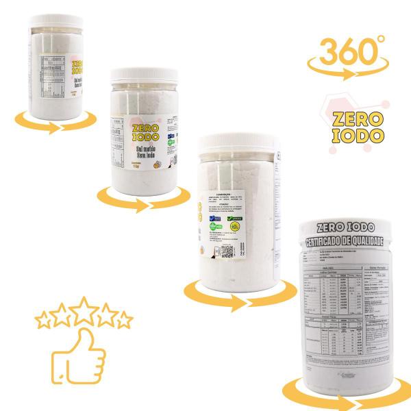 Sal Marinho Integral Moído Sem Iodo C/ 2 Un 1Kg (Total 2Kg) - Zero Iodo Imagem de Sal Marinho Integral Moído Sem Iodo C/ 2 Un 1Kg (Total 2Kg)
