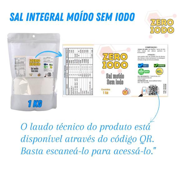 Imagem de Sal Marinho Integral Moído Sem Iodo C/ 2 Un 1Kg (Total 2Kg)