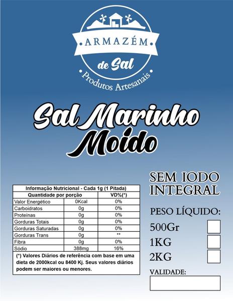 Sal Marinho Moído Mossoró, Totalmente Integral - 1 Kg - sem iodo - Cimsal Imagem de Sal Marinho Moído Mossoró, Totalmente Integral - 1 Kg - sem iodo