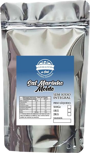 Sal Marinho Moído Mossoró, Totalmente Integral - 1 Kg - sem iodo - Cimsal Imagem de Sal Marinho Moído Mossoró, Totalmente Integral - 1 Kg - sem iodo