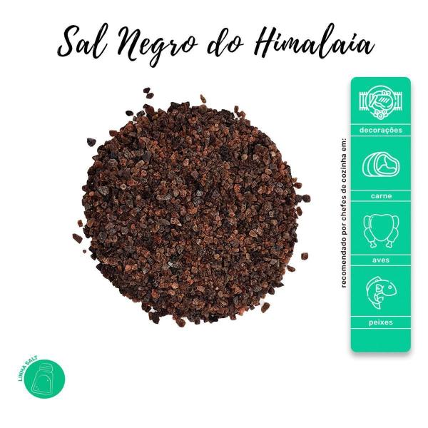 Imagem de Sal Negro Himalaia Grosso Kit 3 Pote Com Dosador 100G