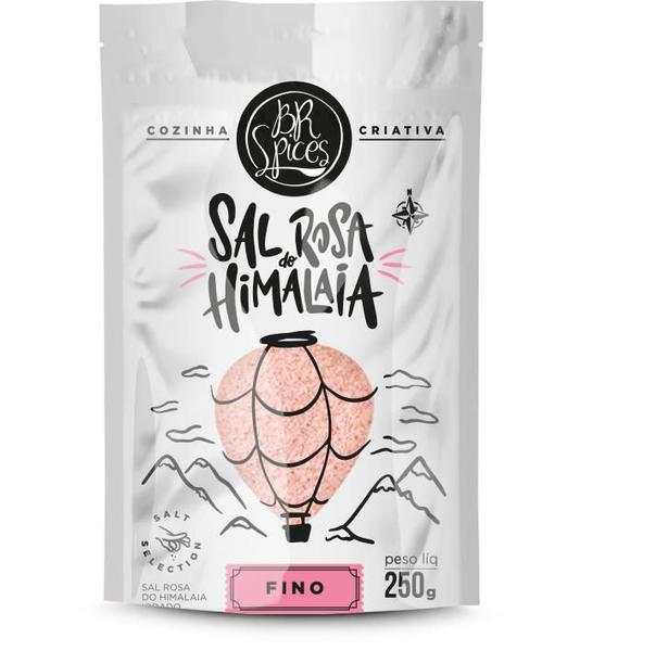 Imagem de Sal Rosa do Himalaia Fino BR Spices Pouch 250G