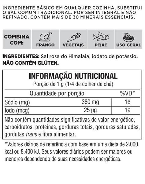 Imagem de Sal Rosa do Himalaia Fino BR Spices Vidro 100G