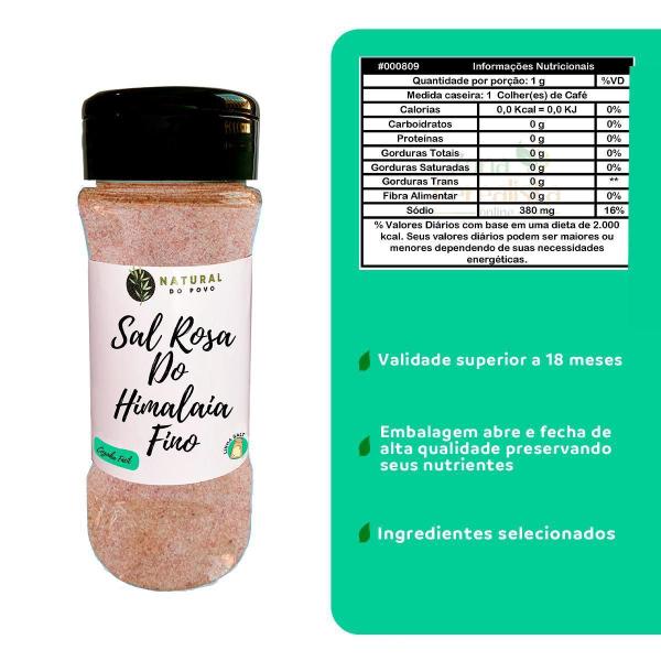 Imagem de Sal Rosa Himalaia Fino Kit 3 Premium Pote Com Dosador 130G