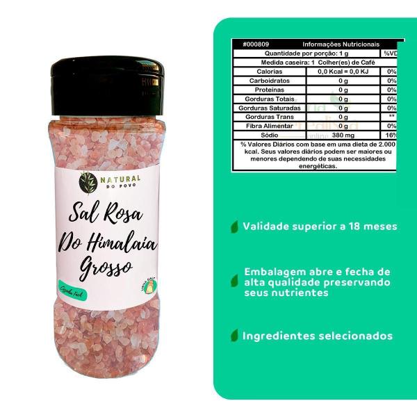 Imagem de Sal Rosa Himalaia Grosso Kit 3 Premium Pote Com Dosador 50G