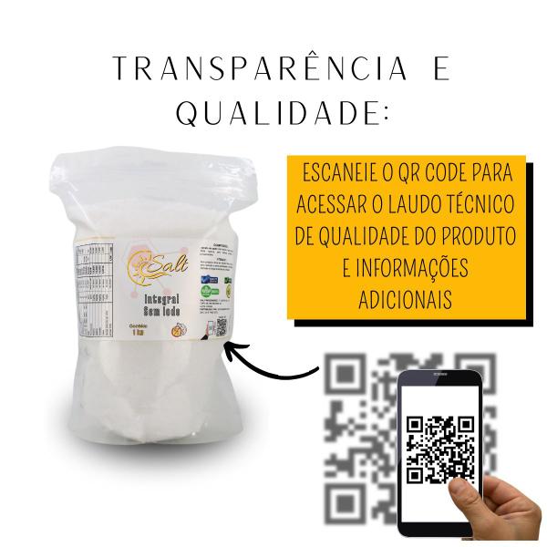 Sal Sem Iodo Integral 100% Natural Ultrafino 1kg Com 2 Unidades - Salt Imagem de Sal Sem Iodo Integral 100% Natural Ultrafino 1kg Com 2 Unidades