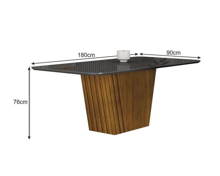 Imagem de Sala de Jantar Completa com 6 Cadeiras 1,80x0,90m - Liz - Leifer Móveis