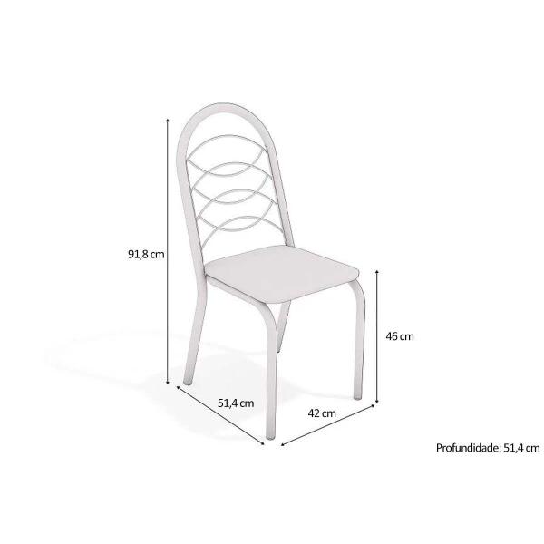 Imagem de Sala de Jantar Completa Tamisa c/ Tampo de Madeira 1,60cm + 6 Cadeiras Holanda Cromada/Nude 16 - Kappesberg