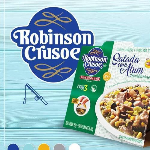 Salada Com Atum Mediterranea Robinson Crusoe 160g - Robinson Crusoé Imagem de Salada Com Atum Mediterranea Robinson Crusoe 160g