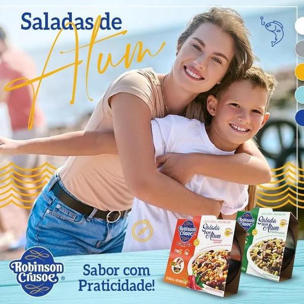 Salada Com Atum Mediterranea Robinson Crusoe 160g - Robinson Crusoé Imagem de Salada Com Atum Mediterranea Robinson Crusoe 160g