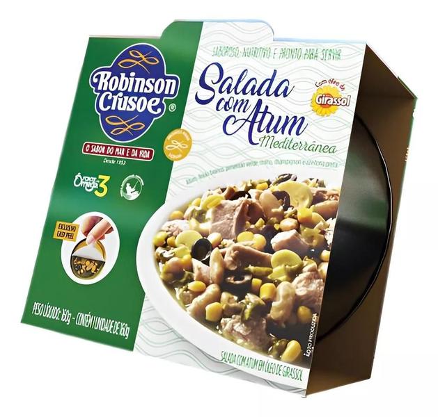 Salada Com Atum Mediterranea Robinson Crusoe 160g - Robinson Crusoé Imagem de Salada Com Atum Mediterranea Robinson Crusoe 160g