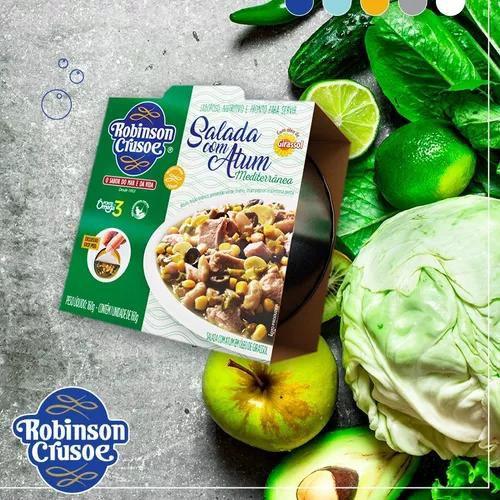 Salada Com Atum Mediterranea Robinson Crusoe 160g - Robinson Crusoé Imagem de Salada Com Atum Mediterranea Robinson Crusoe 160g