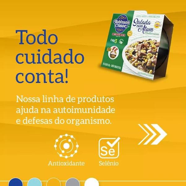 Salada Com Atum Mediterranea Robinson Crusoe 160g - Robinson Crusoé Imagem de Salada Com Atum Mediterranea Robinson Crusoe 160g