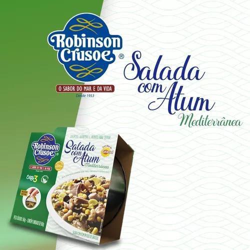 Salada Com Atum Mediterranea Robinson Crusoe 160g - Robinson Crusoé Imagem de Salada Com Atum Mediterranea Robinson Crusoe 160g