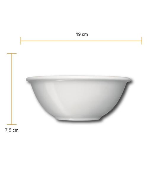 Imagem de Saladeira 19cm Diâmetro por 7,5cm Altura 1 Litro Itaquiense Porcelana Germer