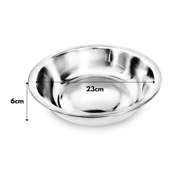 Imagem de Saladeira Aço Inox 23cm Bacia Tigela Multiuso Funda 23cm