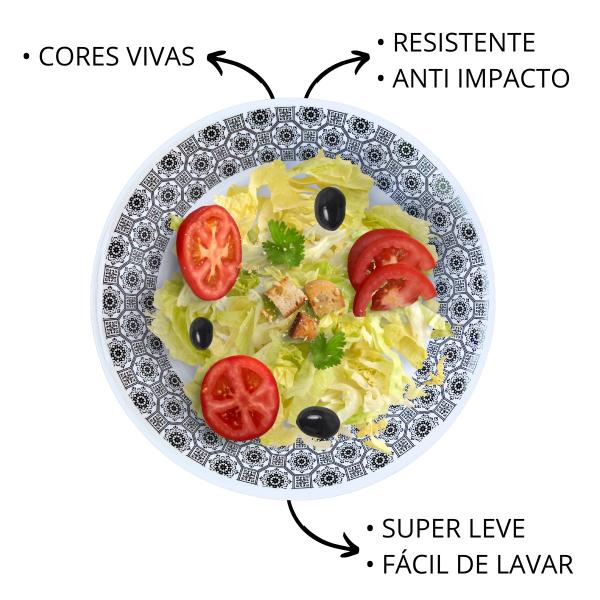 Imagem de Saladeira Bowl Cumbuca Redonda em Melamina Decorada 25cm