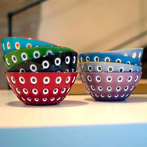 Imagem de Saladeira bowl em acrílico Guzzini Le Murrine 20cm verde musgo com areia