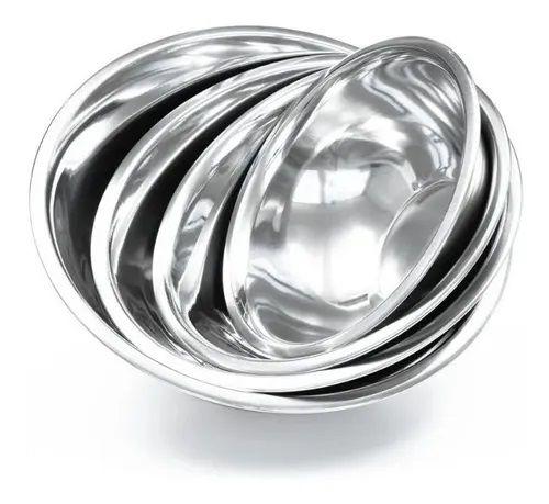 Saladeira cojunto 5 tigelas inox multiuso cozinha potes - QPORRETA Imagem de Saladeira cojunto 5 tigelas inox multiuso cozinha potes