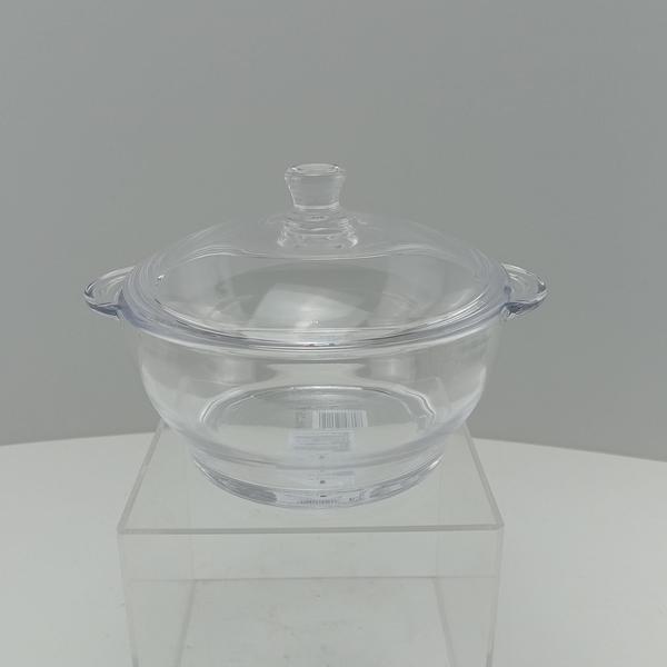 SALADEIRA COM TAMPA VIDRO 1,5L 14x22x22cm TRANSPARENTE BOWL TIGELA - NH Imagem de SALADEIRA COM TAMPA VIDRO 1,5L 14x22x22cm TRANSPARENTE BOWL TIGELA