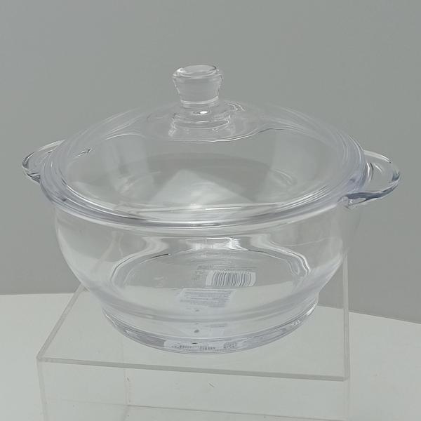 SALADEIRA COM TAMPA VIDRO 1,5L 14x22x22cm TRANSPARENTE BOWL TIGELA - NH Imagem de SALADEIRA COM TAMPA VIDRO 1,5L 14x22x22cm TRANSPARENTE BOWL TIGELA