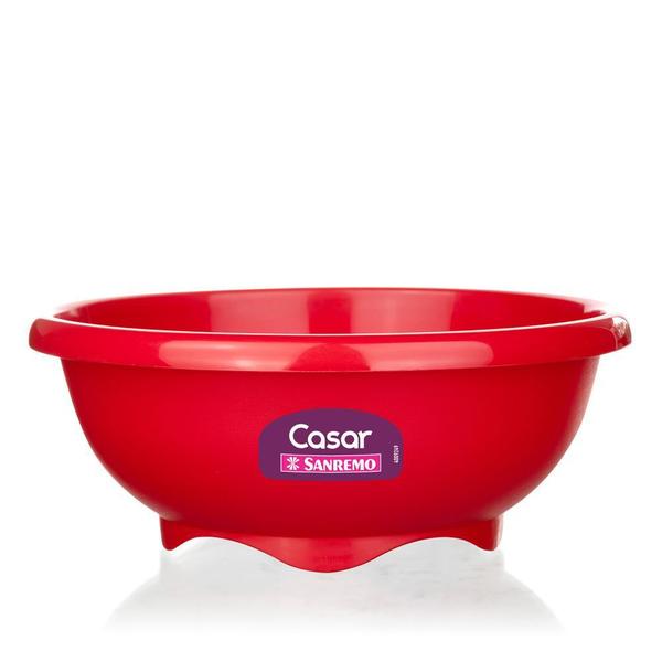 Saladeira Plástica Vermelha 23cm Casar Sanremo Imagem de Saladeira Plástica Vermelha 23cm Casar Sanremo