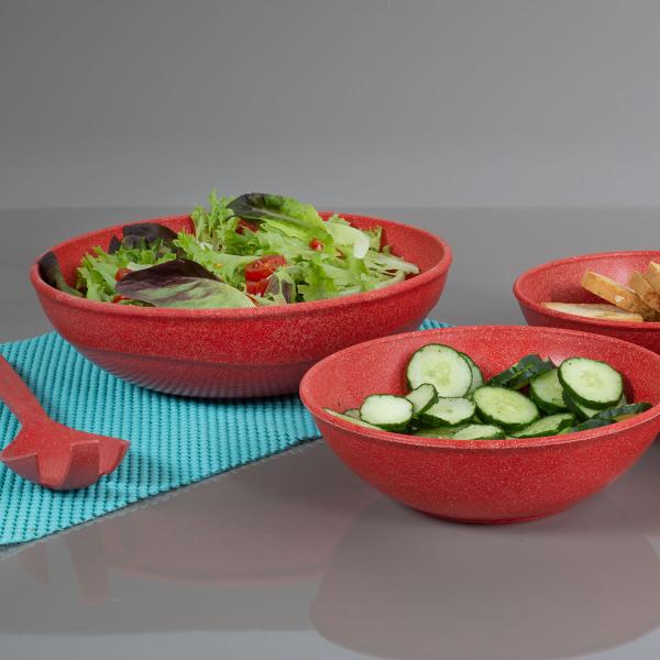 Imagem de Saladeira redonda 2,4lt tigela bowl 25cm vermelho