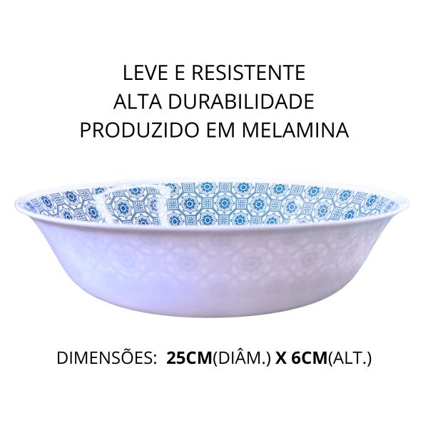 Saladeira Redonda Bowl em Melamina 25cm Grande c/ Estampa - Sk Imagem de Saladeira Redonda Bowl em Melamina 25cm Grande c/ Estampa
