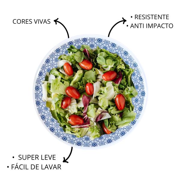 Saladeira Redonda Bowl em Melamina 25cm Grande c/ Estampa - Sk Imagem de Saladeira Redonda Bowl em Melamina 25cm Grande c/ Estampa