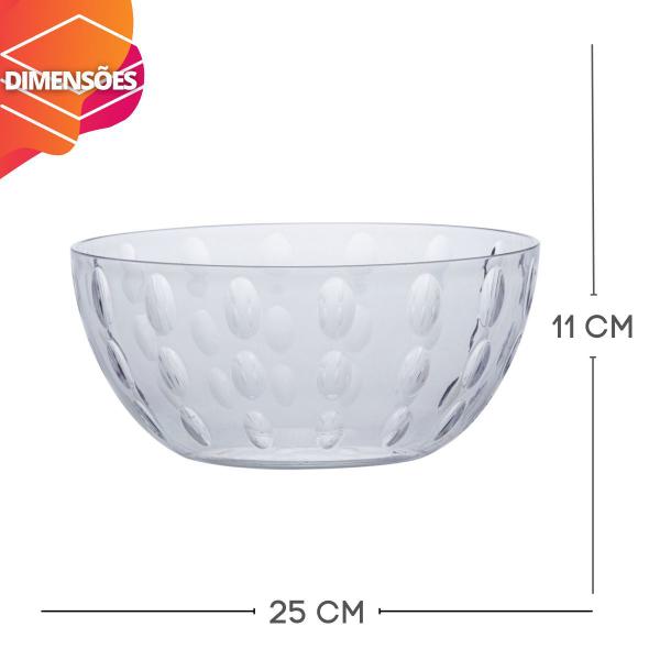 Imagem de Saladeira Tigela Grande Bowl Acrilíco Cristal Cozinha 4 Lt