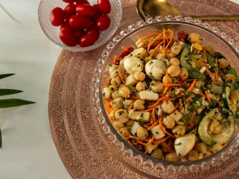 Imagem de Saladeira Vidro Temperado Cristal Mesa Posta Multiuso Grande Borda Coração Redonda Multiuso Salada Fruta Sobremesas Doces Servir Festas