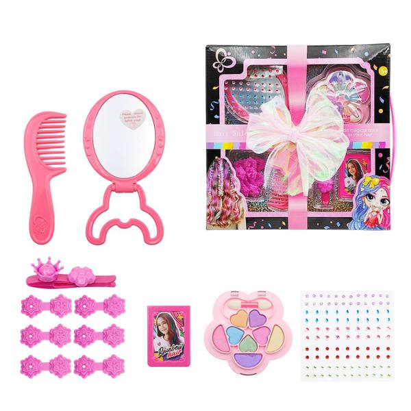 Salão de cabeleireiro PlaySet Beebebeing Kids com giz de cabelo e maquiagem Imagem de Salão de cabeleireiro PlaySet Beebebeing Kids com giz de cabelo e maquiagem