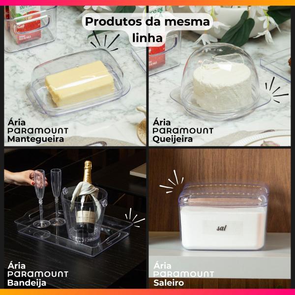 Saleiro Açucareiro de Cozinha Transparente de Acrílico Linha Ária 4386 - Paramount Imagem de Saleiro Açucareiro de Cozinha Transparente de Acrílico Linha Ária 4386 - Paramount