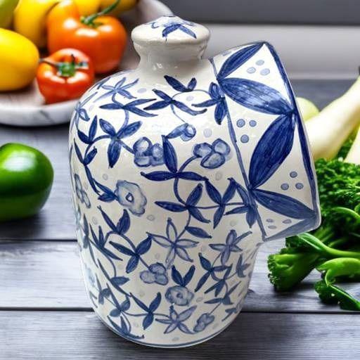 Imagem de Saleiro Boca M tema Portugues ceramica Pintada a mao gourmet