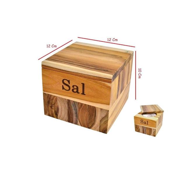 Imagem de Saleiro Madeira Teca Premium- STOLF