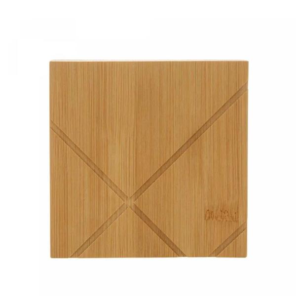 Imagem de Saleiro Quadrado de Bambu com Tampa 13cm x 13cm x 7cm Lyor