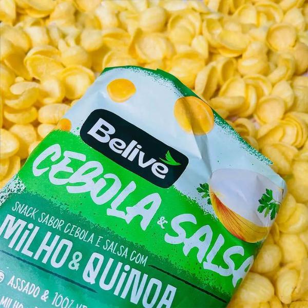 Imagem de Salgadinho de Milho e Quinoa Belive Zero Glúten e Zero Lactose sabor Cebola e Salsa 35g 