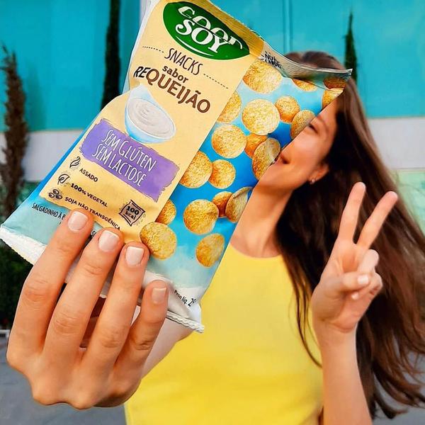 Salgadinho de Soja Belive Sabor Requeijão Good Soy 25g 12un Imagem de Salgadinho de Soja Belive Sabor Requeijão Good Soy 25g 12un