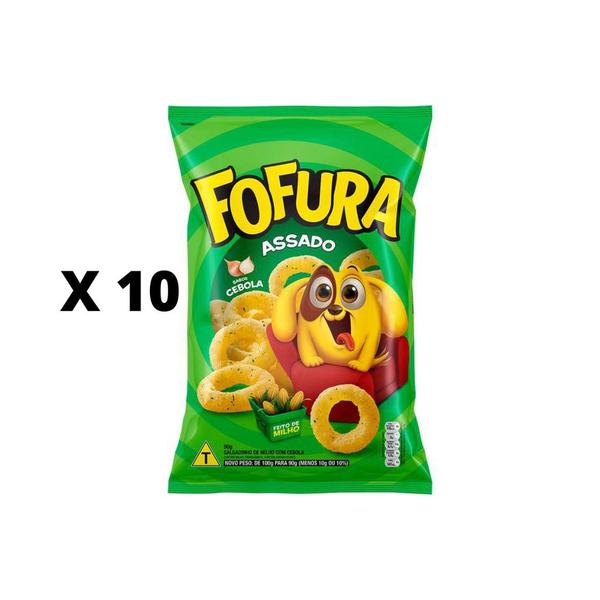 Imagem de Salgadinho Fofura Cebola 70g Kit com 10 unidades