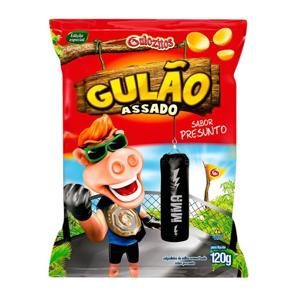 Salgadinho Gulão Assado Presunto 120g - Gulozitos Imagem de Salgadinho Gulão Assado Presunto 120g