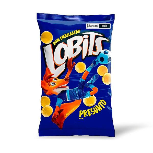 Imagem de Salgadinho Lobits Sabor Presunto - Pacote com 10 unidades de 40g