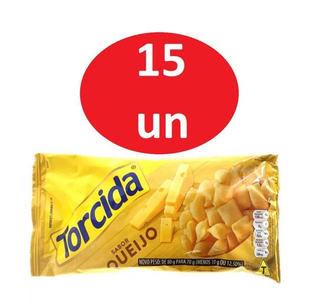 Salgadinho Torcida Queijo 70G - Lucky- Kit 15 Pacotes Imagem de Salgadinho Torcida Queijo 70G - Lucky- Kit 15 Pacotes