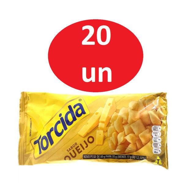 Imagem de Salgadinho Torcida queijo 70g - Lucky- Kit 20 Pacotes
